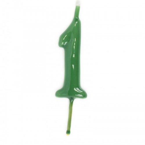 Vela Número 1 Verde